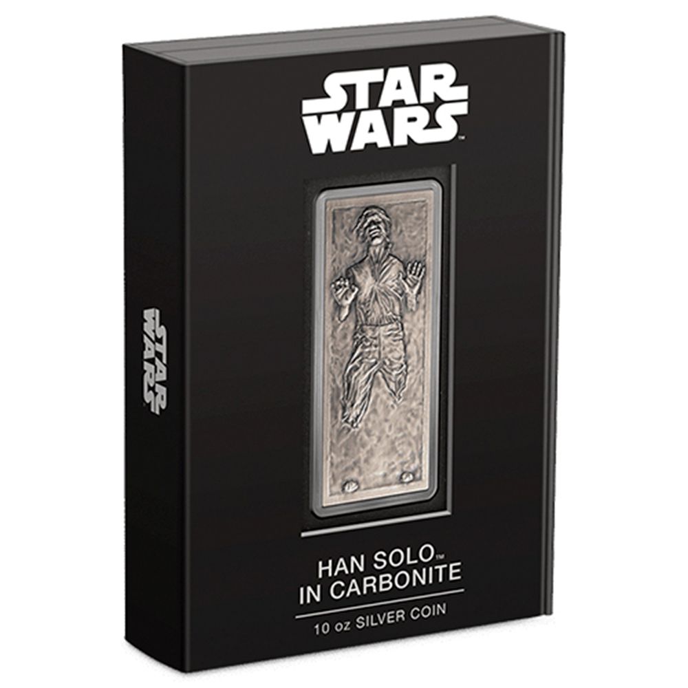 2022 Niue 10 oz .999 Silver $20 Star Wars Han Solo in Carbonite Antiqued Bar