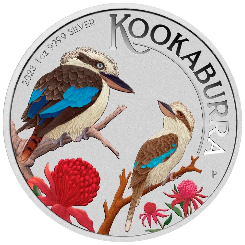 2023 1oz Silver Berlin Show Special - Australian Kookaburra Coloured Coin-1