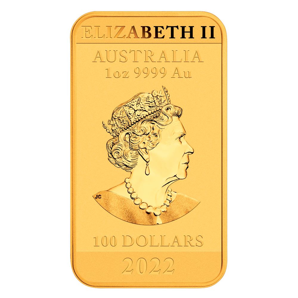 1oz Perth Mint Gold Rectangular Dragon Bullion Coin (2022) 3