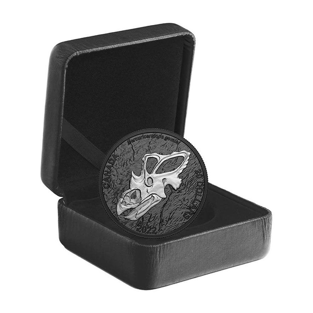 2022 $20 Discovering Dinosaurs "Mercury's Horned Face" 1oz .9999 Silver Coin 3