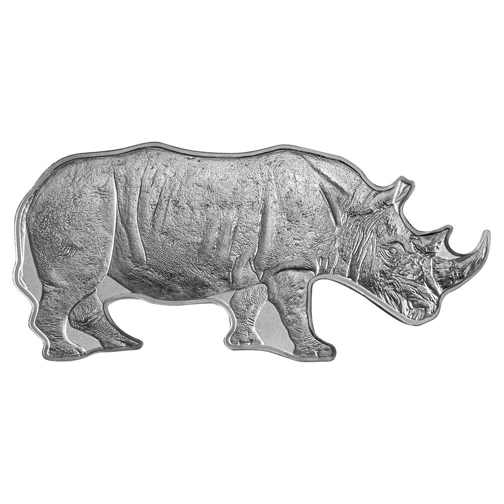 2021 1oz Solomon Islands .9999 Silver "Black Rhino"