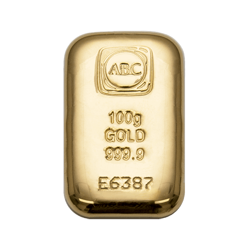 100g ABC Gold Bullion Cast Bar