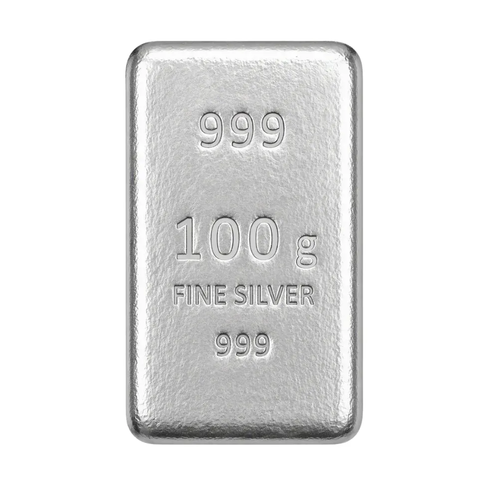 100g Silver Cast Bar - Dealer's Choice