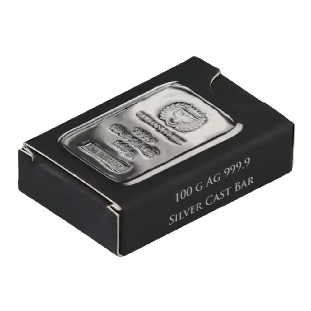 100g Germania Mint Silver Cast Bar