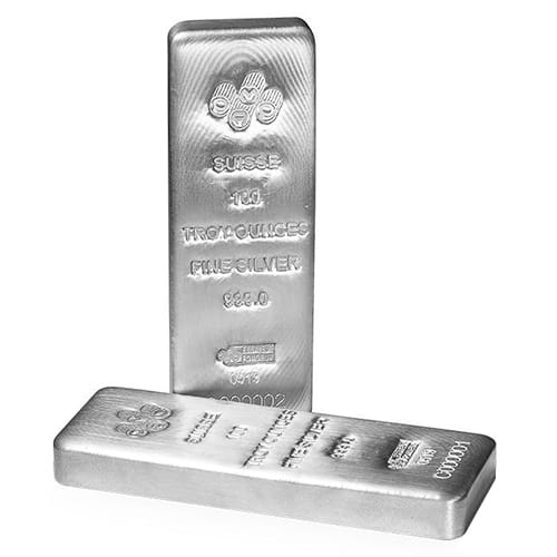 100oz PAMP Suisse Silver Bar