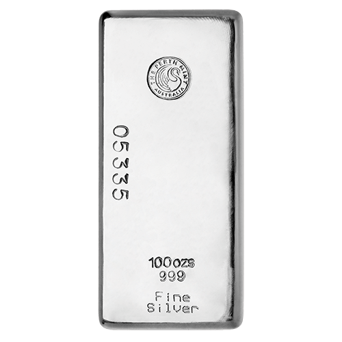 100oz Perth Mint Silver Cast Bar
