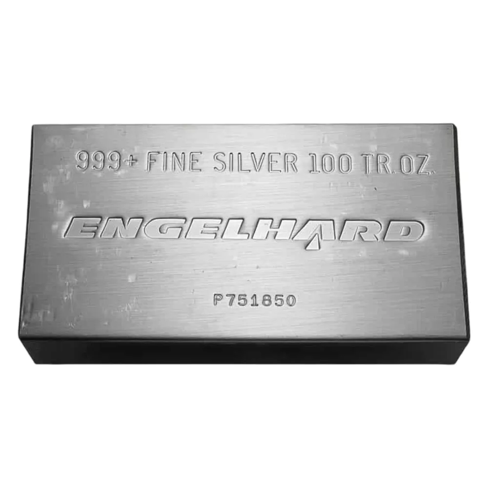 100oz Engelhard Australia .999 Silver Cast Bar