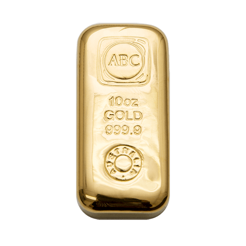 10oz ABC Gold Bullion Cast Bar
