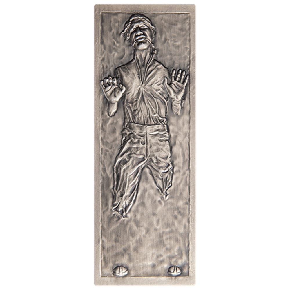 2022 Niue 10 oz .999 Silver $20 Star Wars Han Solo in Carbonite Antiqued Bar
