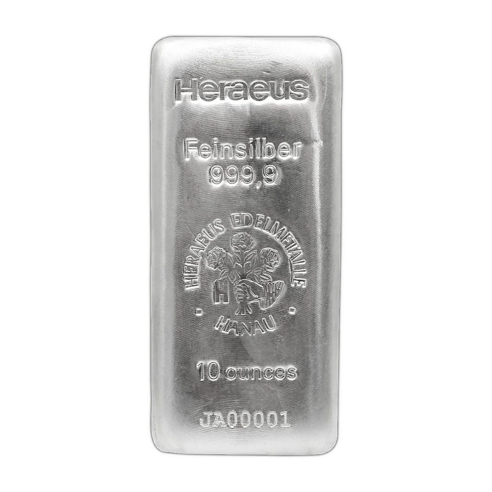 10oz Heraeus Silver Bar