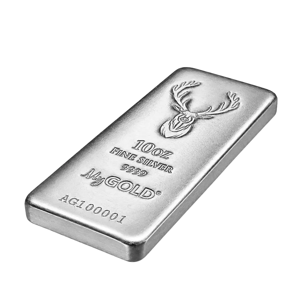10oz 'Trophy Stag' Silver Bars