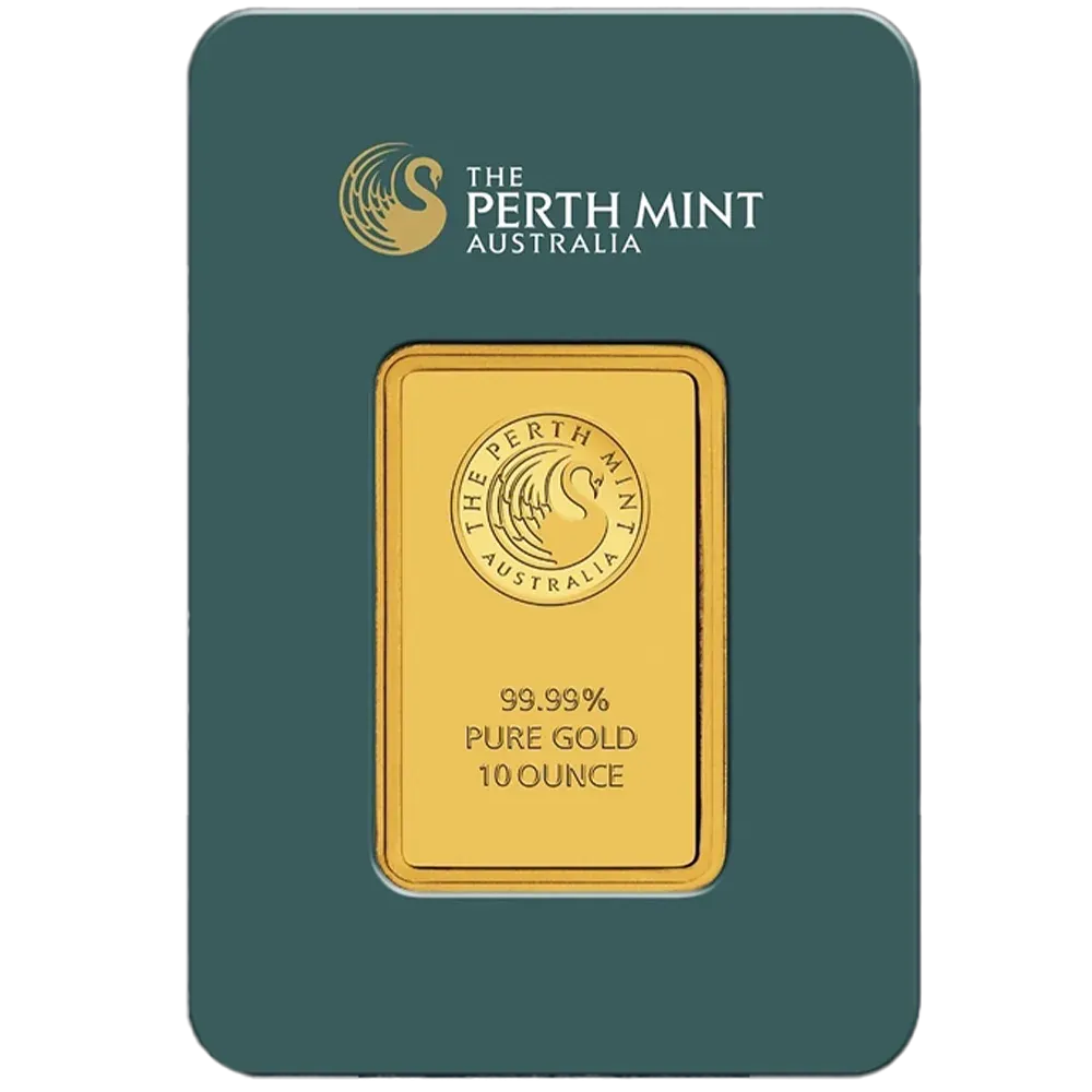 10oz Perth Mint Gold Minted Bar (Certicard)