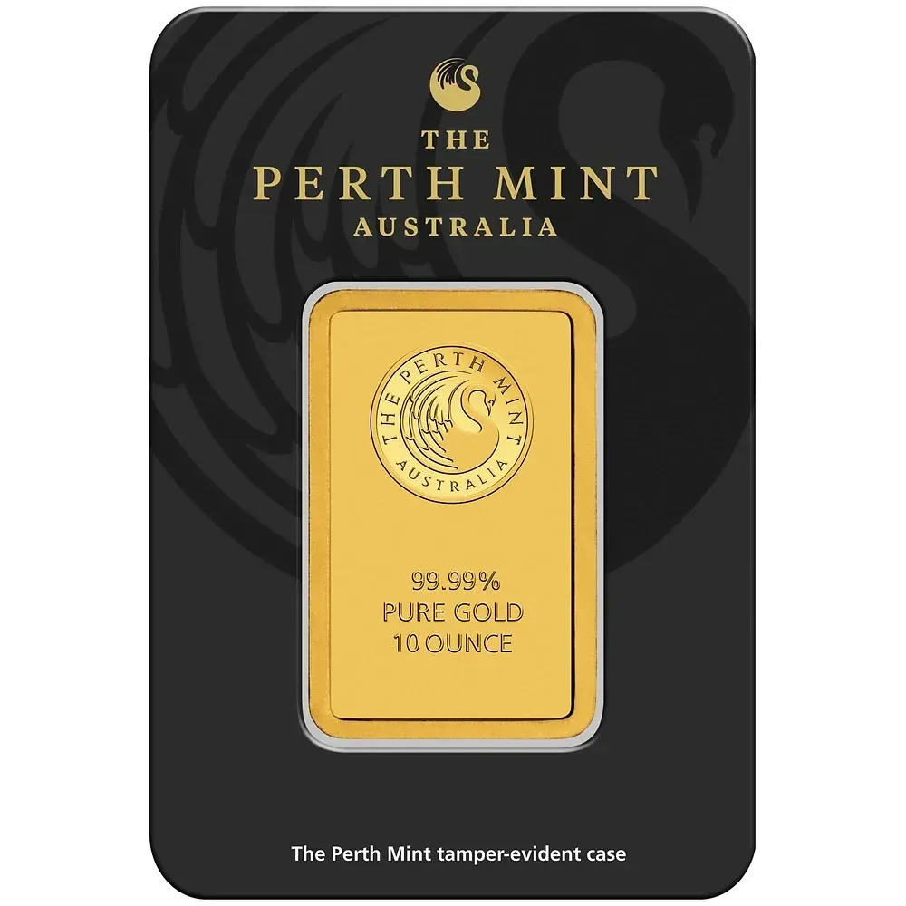 10oz Perth Mint Gold Minted Bar