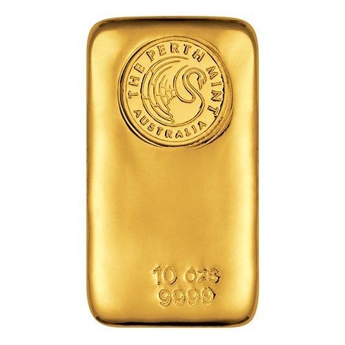 10oz Perth Mint Gold Cast Bar