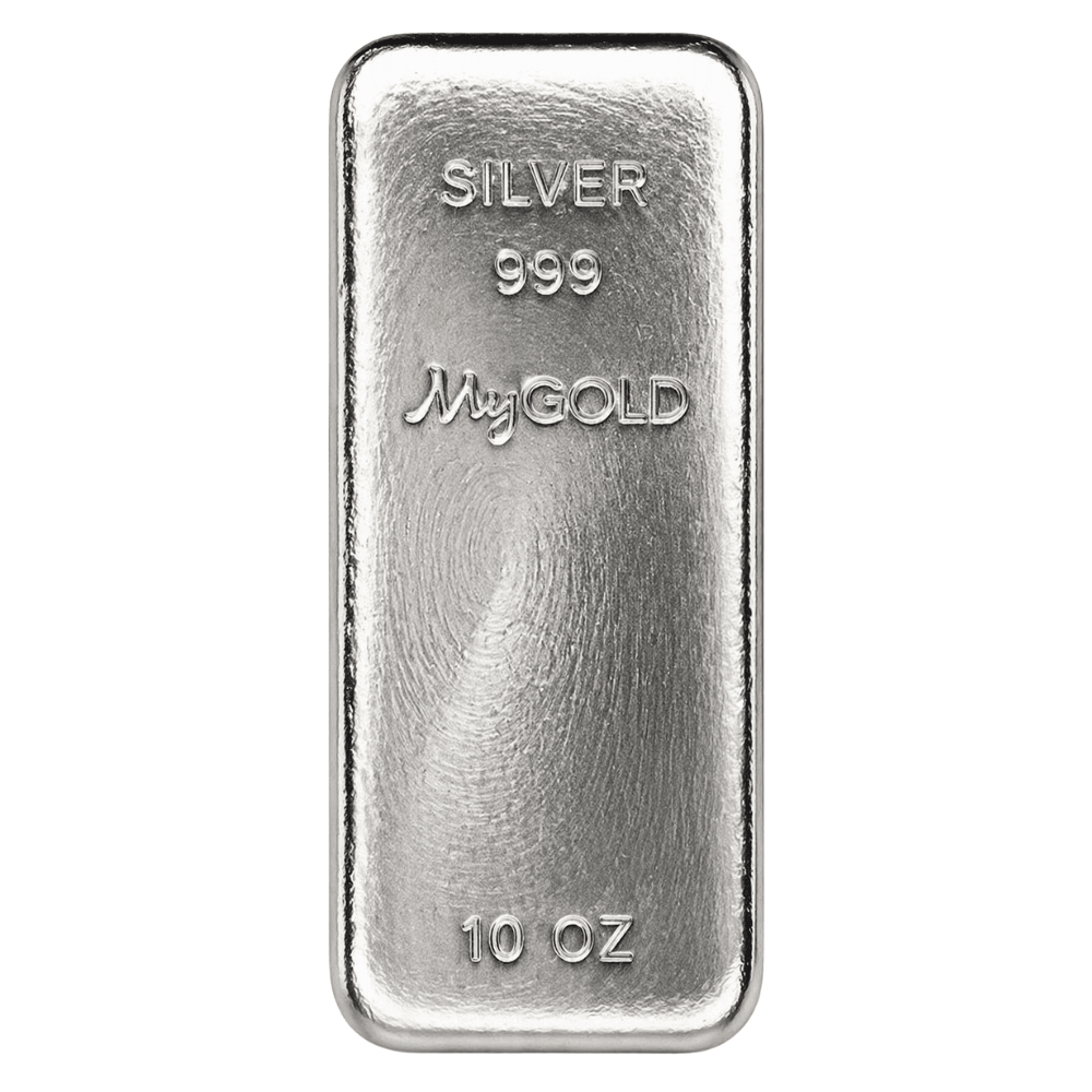 10oz Silver MyGold® Cast Bar