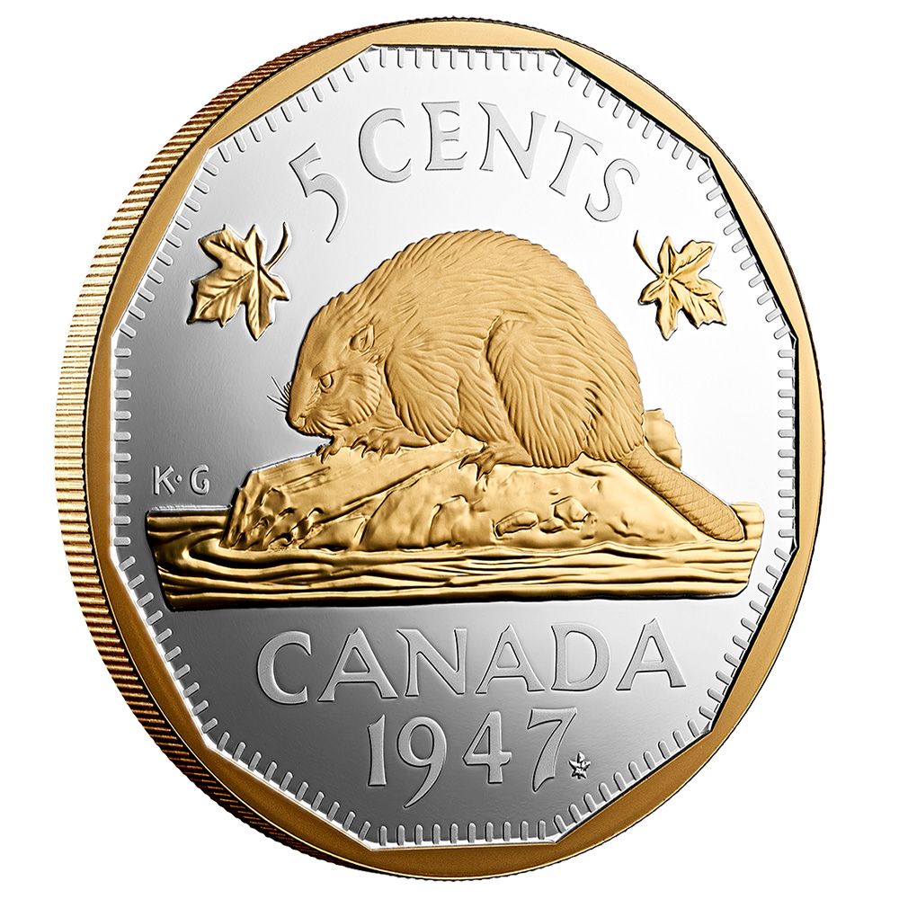 2023 Canada 2 oz Silver 5-Cents 1947 Maple Leaf Mark - Royal Canadian Mint