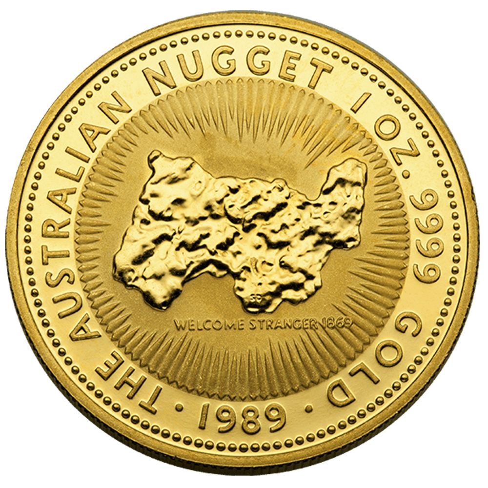 1oz Perth Mint Australian Gold Nugget Coin (1989)