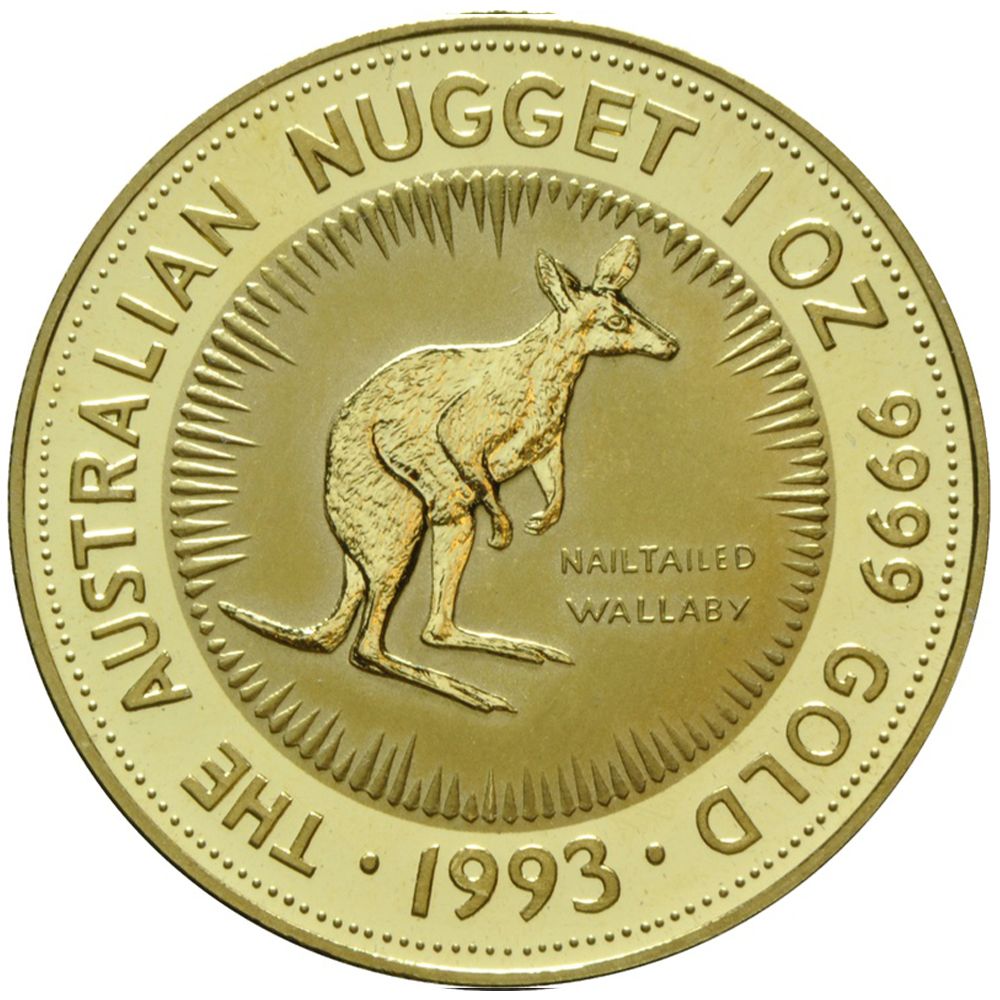 1oz Australian Nugget Kangaroo Gold Coin (1993)
