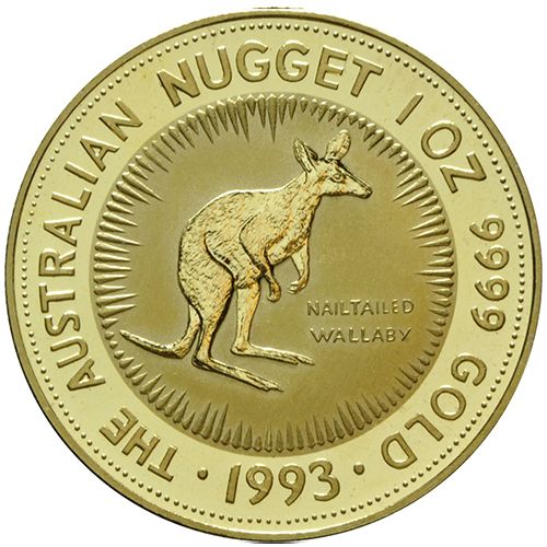 1oz Australian Nugget Kangaroo Gold Coin (1993)