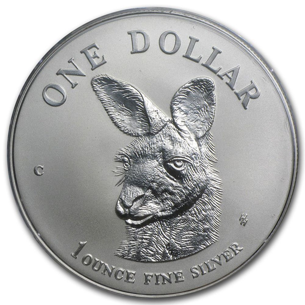1995 1oz Silver Australian Kangaroo Coin in Card-2