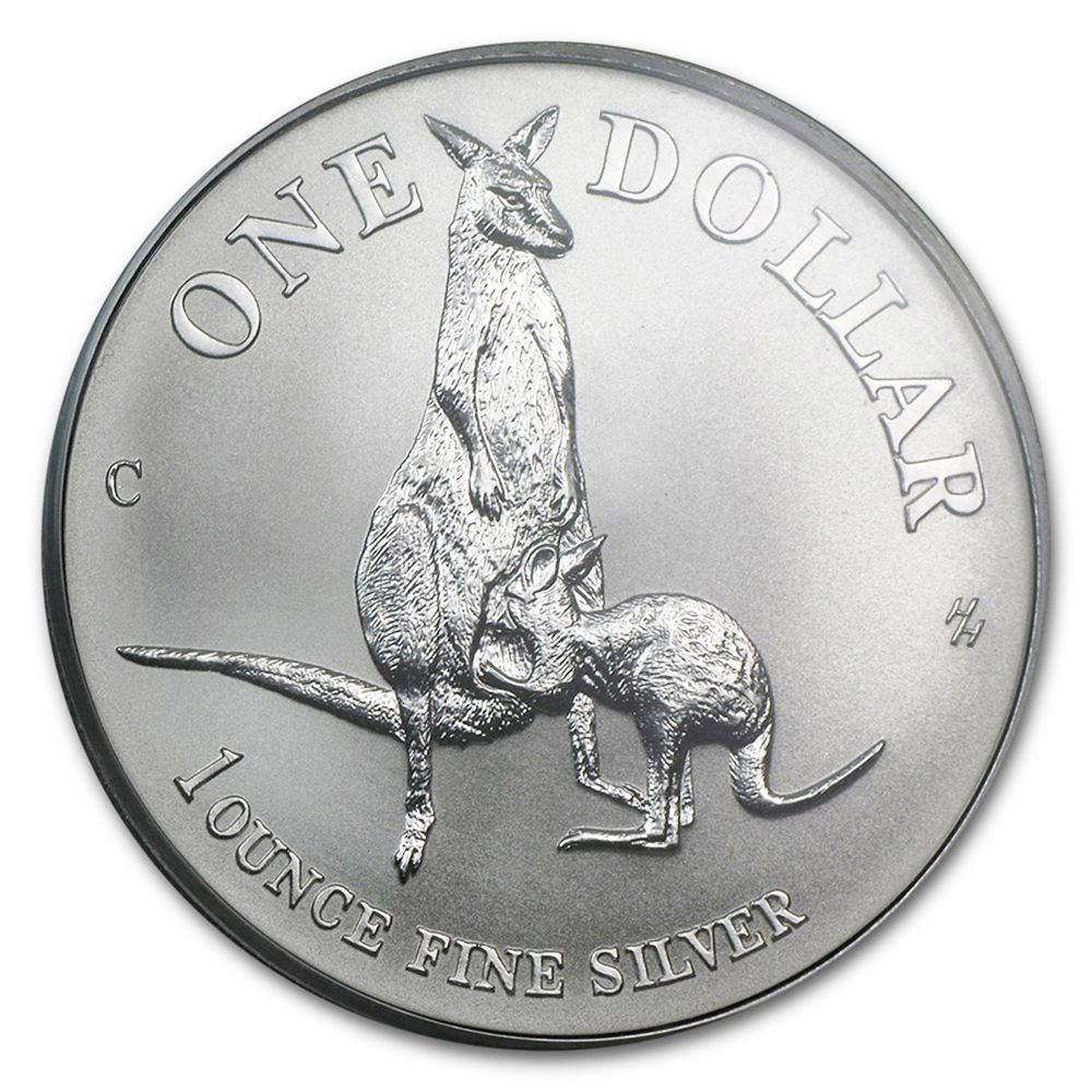 1996 1oz Silver Australian Kangaroo Coin in Card-2