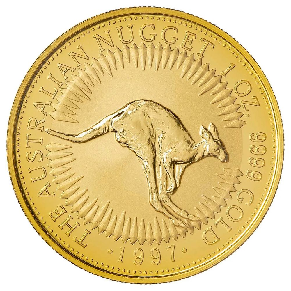 1997 1oz Australian Kangaroo Nugget Gold Coin