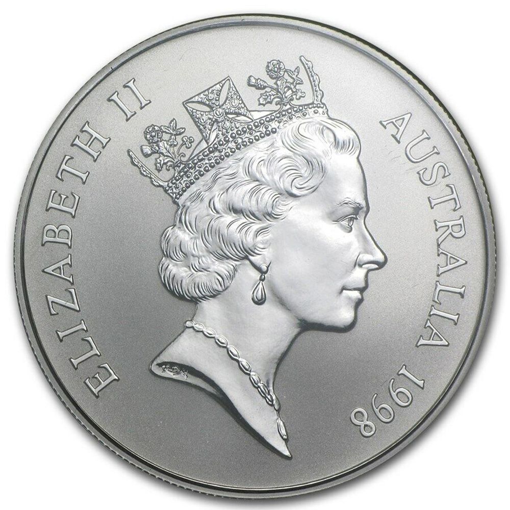 1998 1oz Silver Australian Kangaroo Coin in Card-3