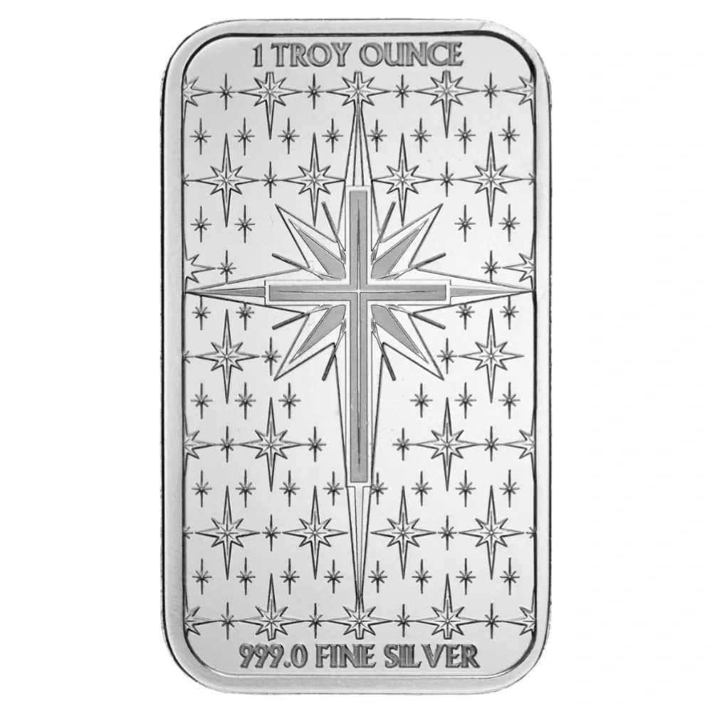 1 oz Silver PAMP the Holiday Nativity in Stained Glass Colorized Bar
