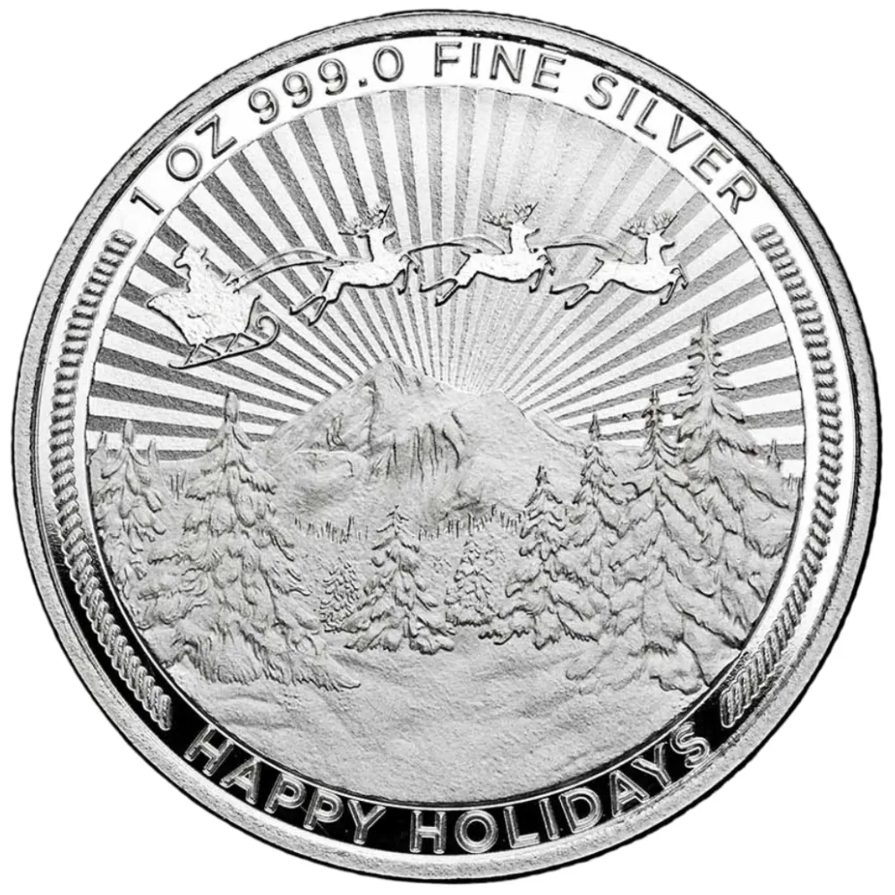 1 oz Silver PAMP the Western Santa Colorized Round