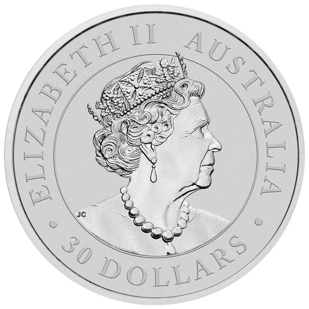 1kg Perth Mint Silver Kookaburra 2022-3