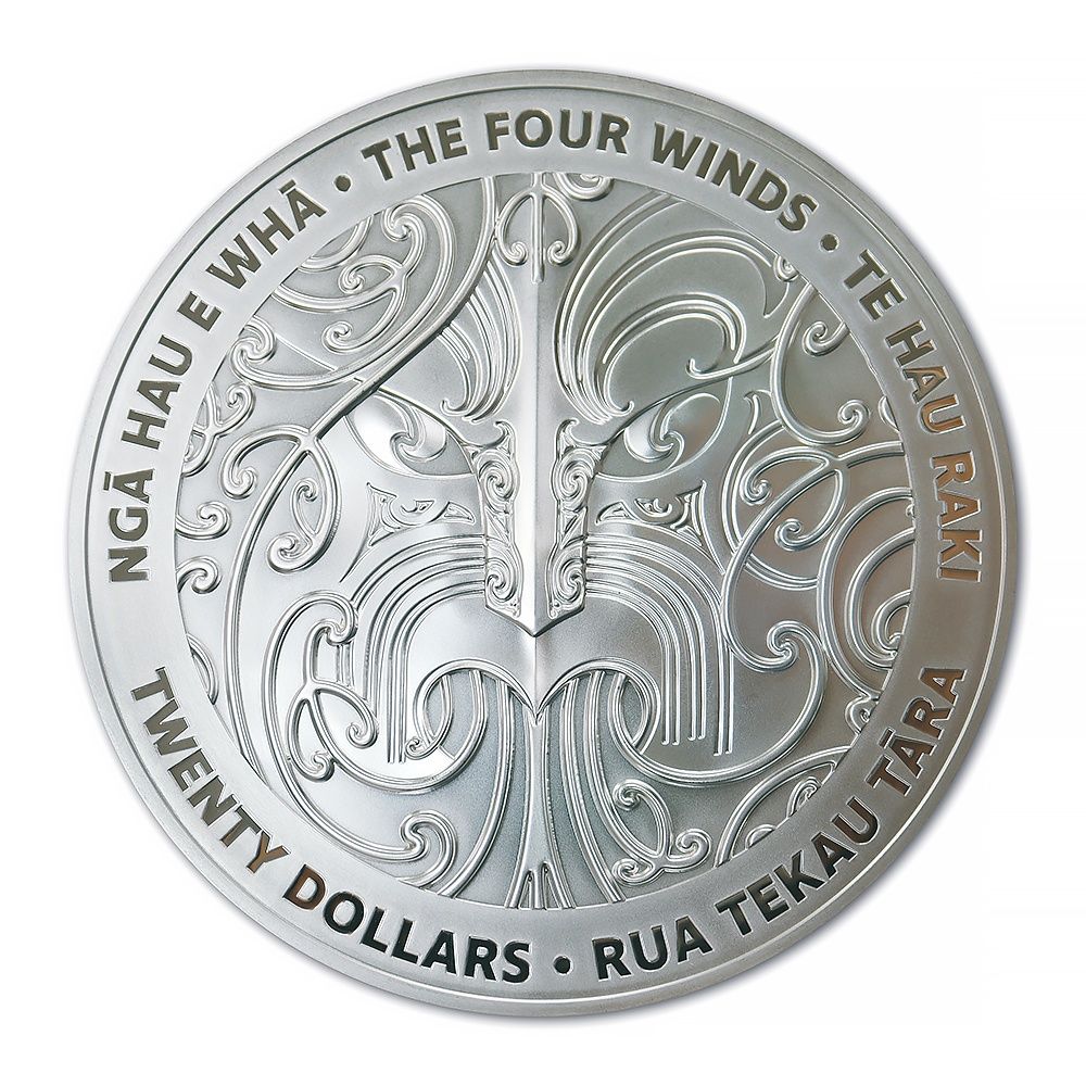 2022 New Zealand Hauraki Four Winds 1 Kg Silver Proof Coin - NZ Post
