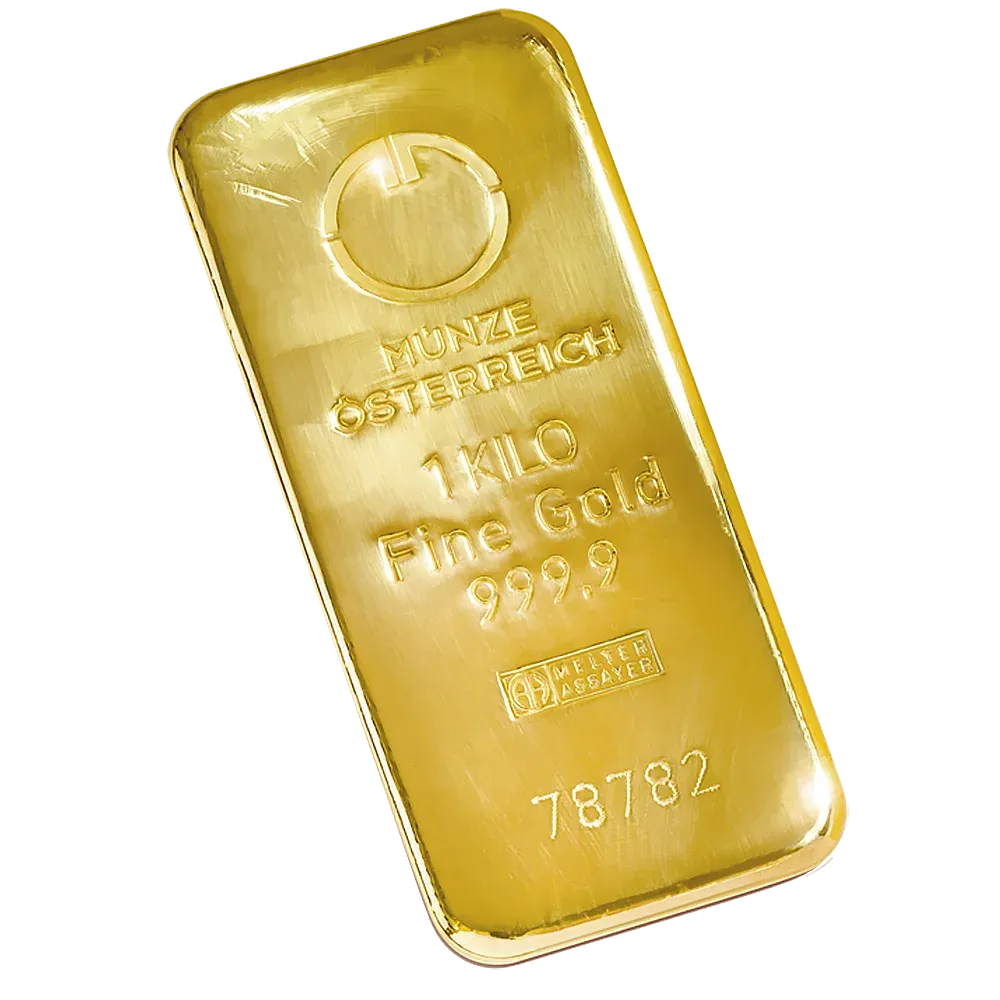 1kg Austrian Mint Gold Cast Bar