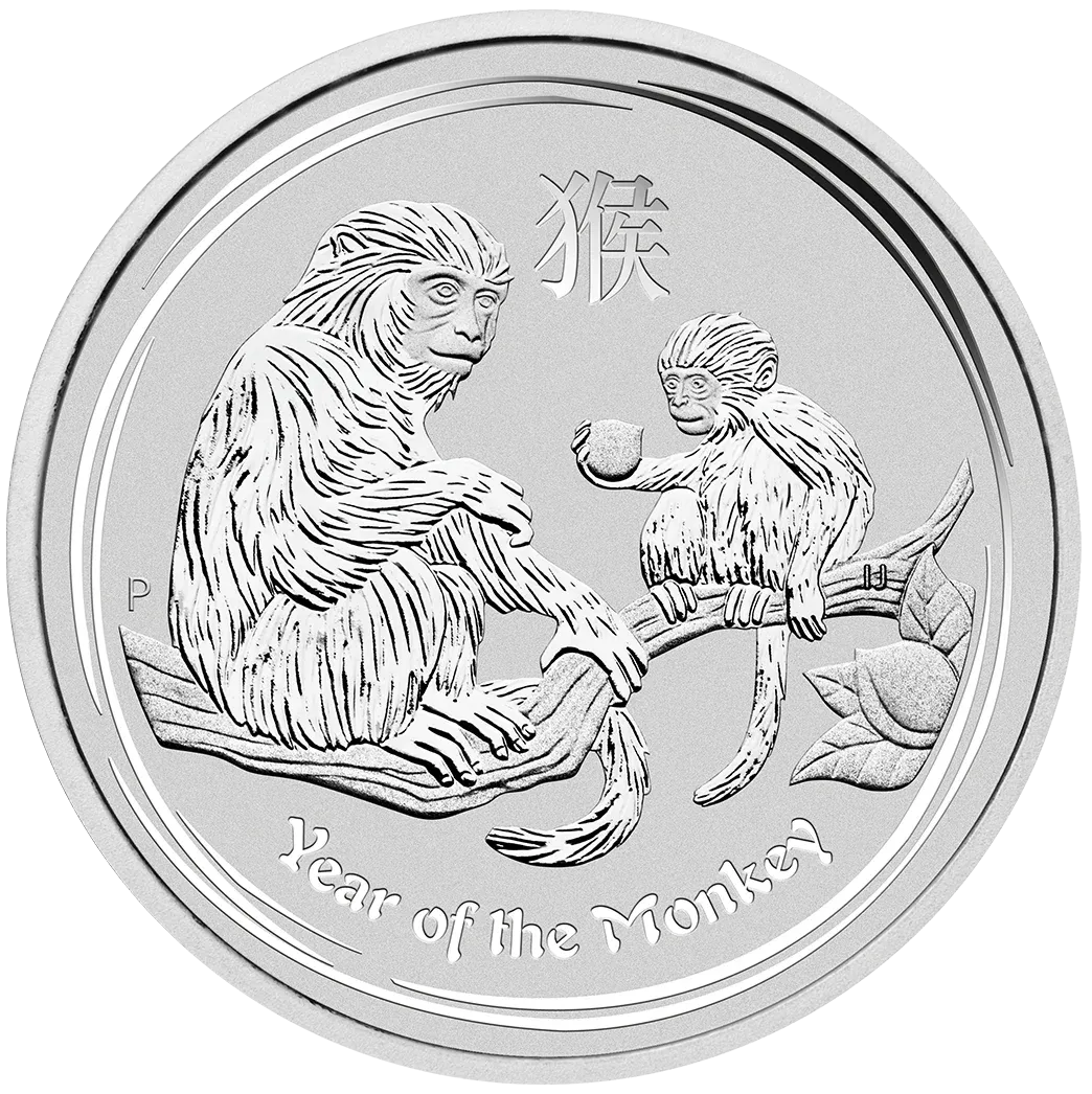 1kg Perth Mint Silver Lunar (2016) Year of the Monkey Coin