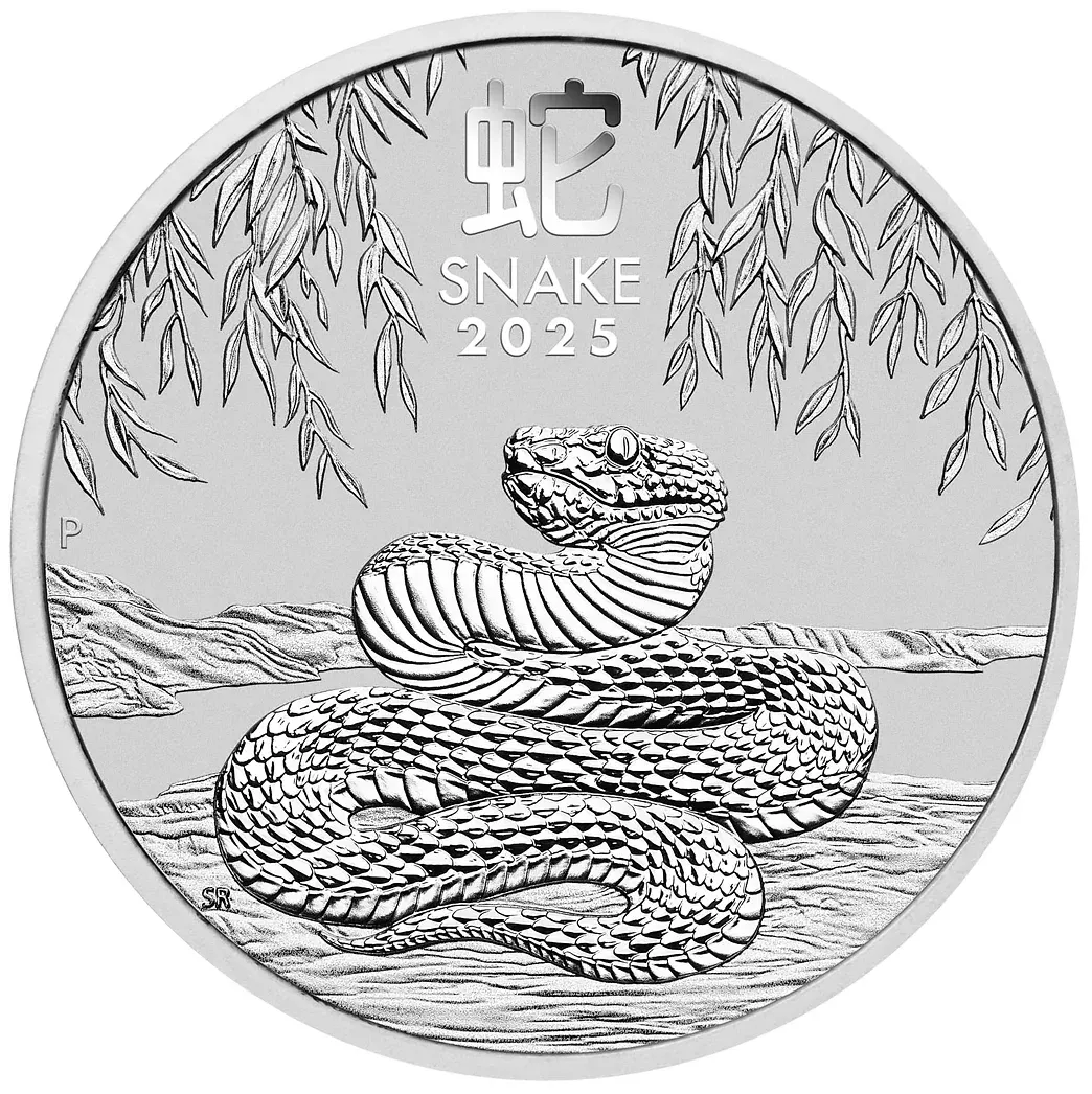 1kg Perth Mint Silver Lunar (2025) Year of the Snake Coin