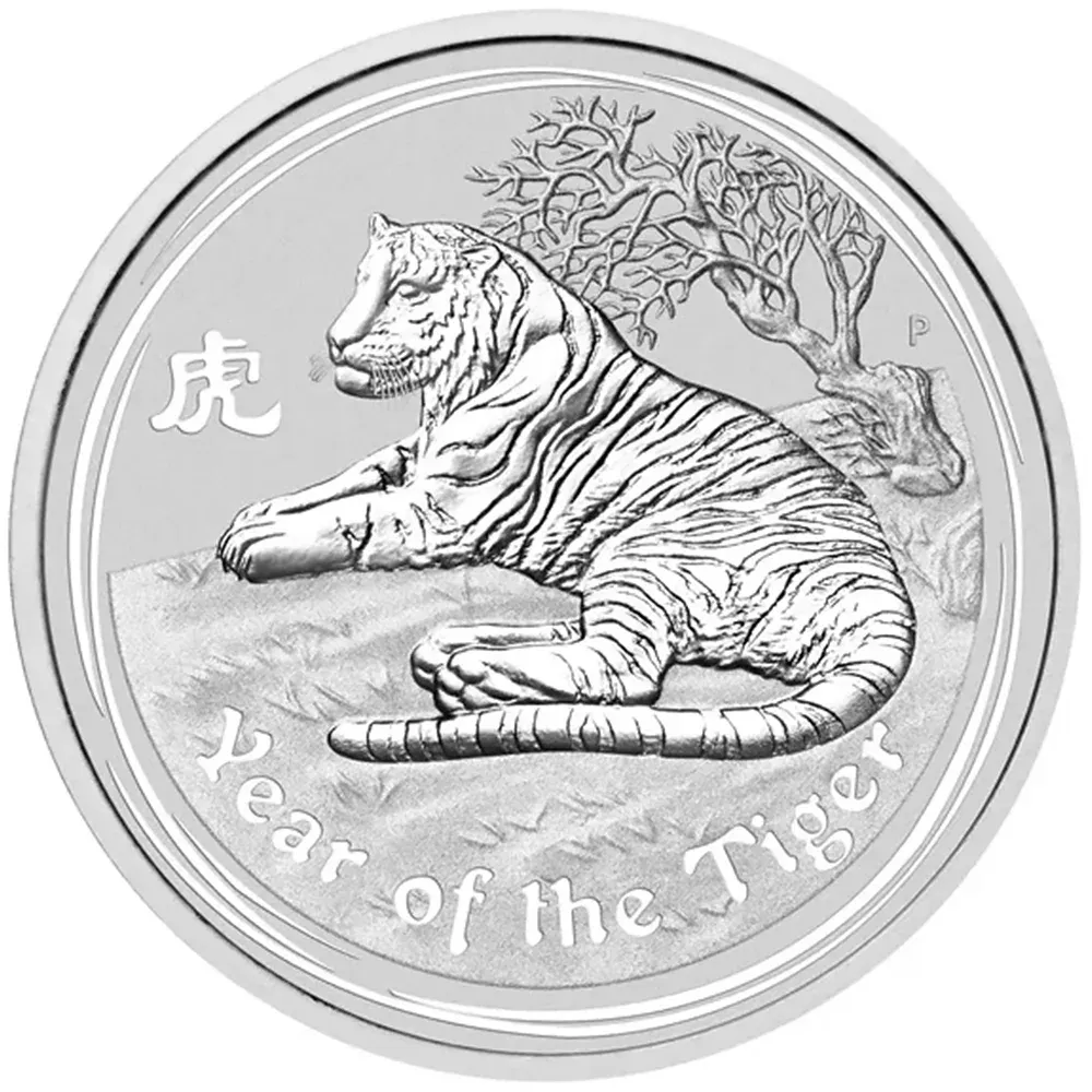 1kg Perth Mint Silver Lunar (2010) Year of The Tiger Coin