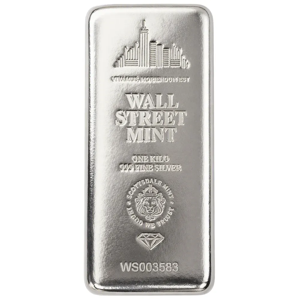 1kg Scottsdale the Wall Street Mint Silver Bar