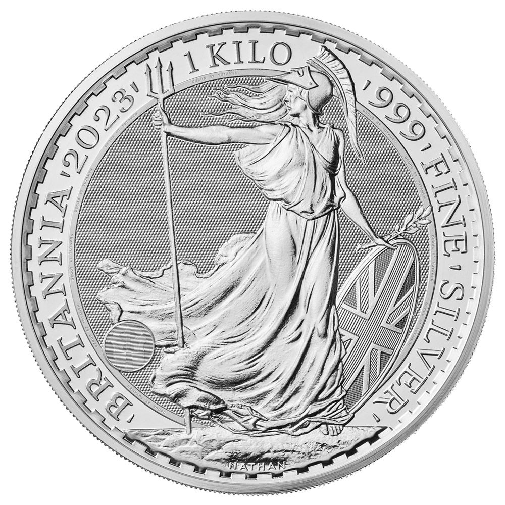 1kg Royal Mint Silver Britannia (2023)-1