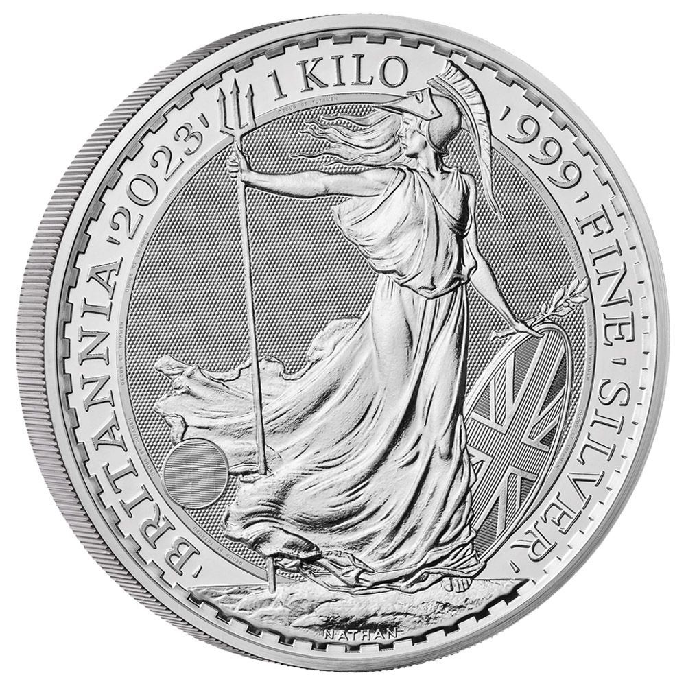 1kg Royal Mint Silver Britannia (2023)-3