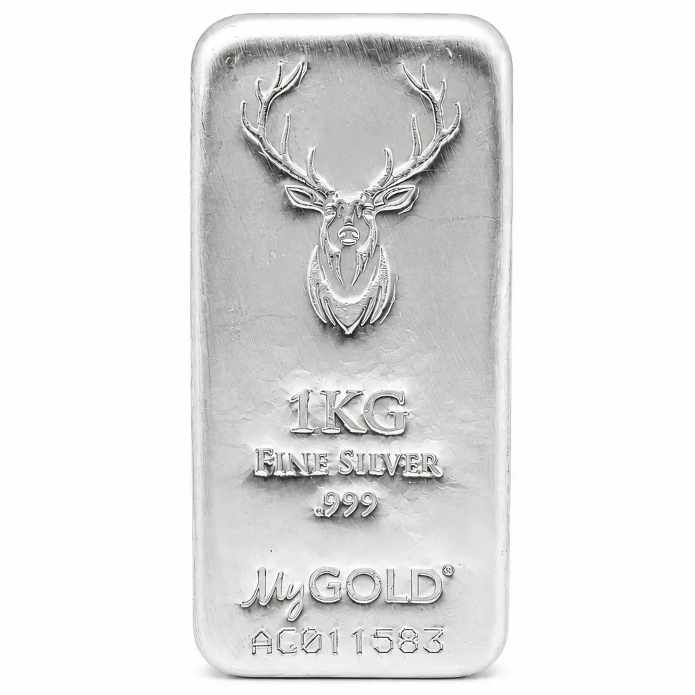 1kg Silver Stag Cast Bar