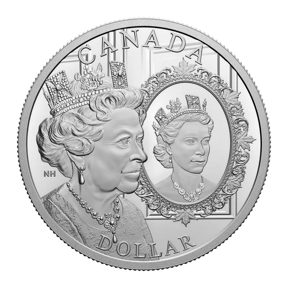 2022 Canada $1 23.17g Silver Queen Elizabeth II Platinum Jubilee Proof Coin