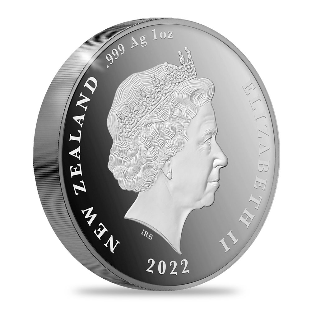2022 1oz Silver Kiwi Proof Coin with Selective Colour