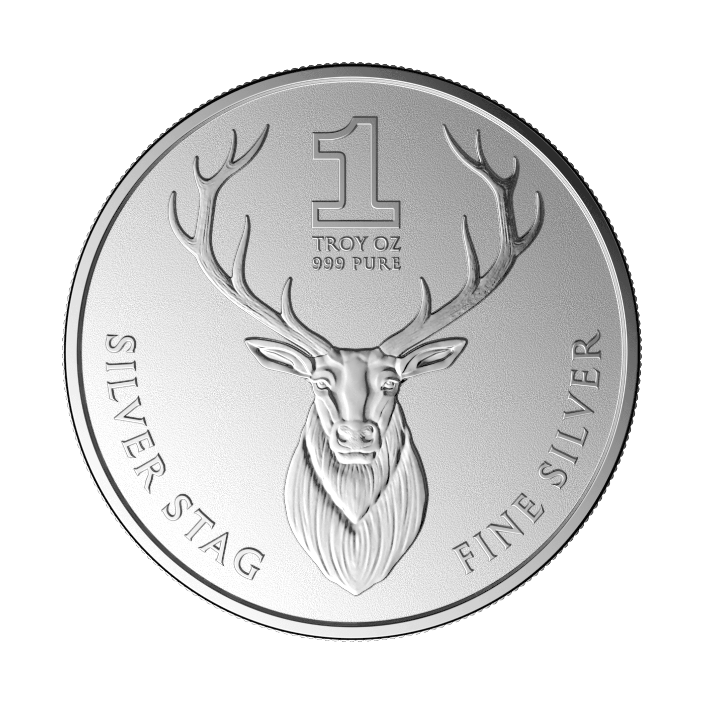 1oz Silver Stag Bullion Coin Individual (2025)