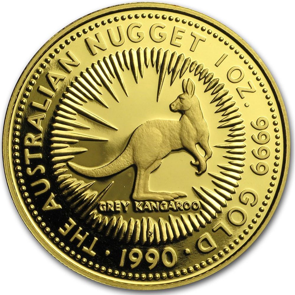 1oz Australian Gold Kangaroo Coin (1990)
