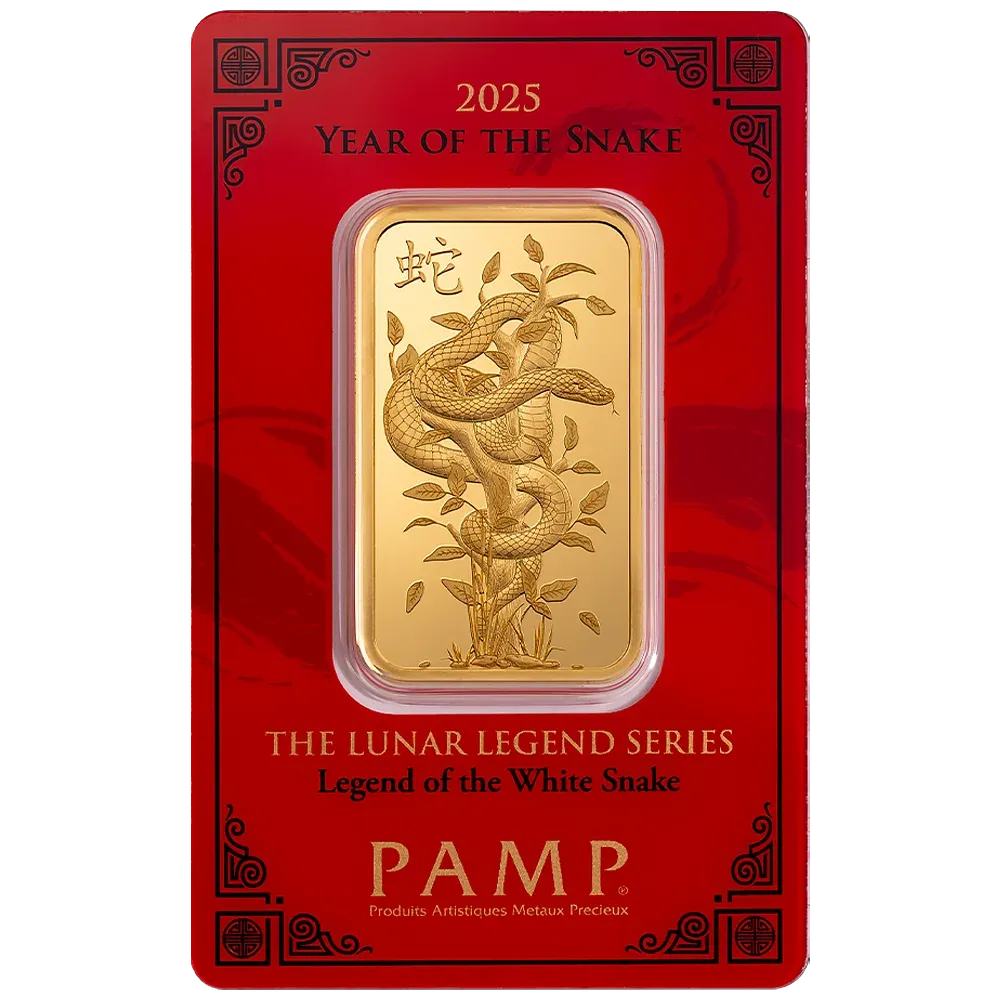 1oz PAMP 2025 Year of the Snake - Legend of the White Snake Goddess Minted Bar