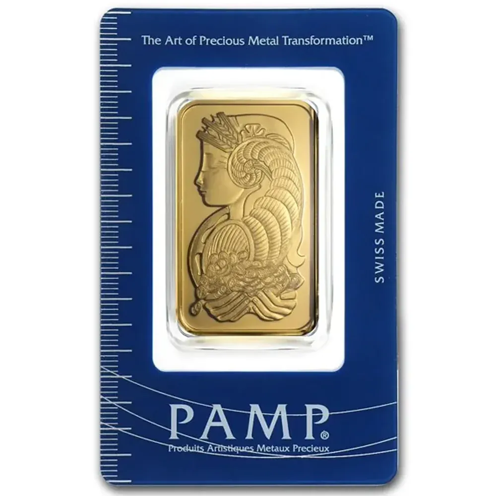 1oz PAMP Lady Fortuna Gold Minted Bar
