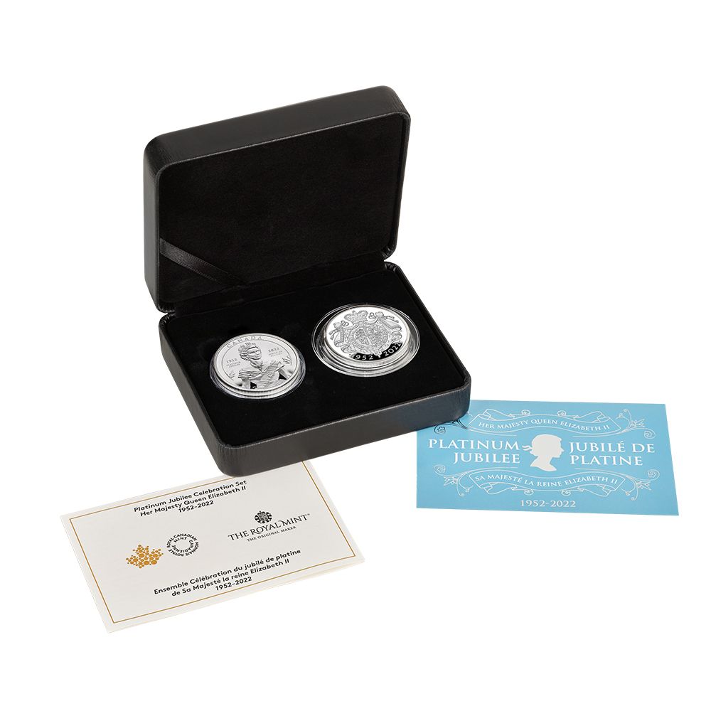 2022 The Platinum Jubilee Celebration Set Her Majesty Queen Elizabeth II 2 Proof Coins
