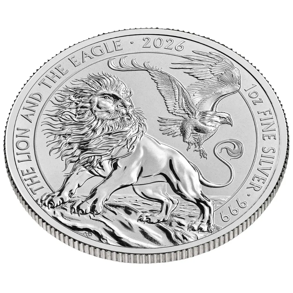 1oz Royal Mint Silver British Lion and the Eagle Bullion Coin (2026)