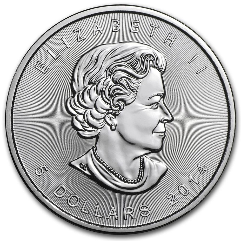 1oz Silver Canadian Maple Leaf Individual Coin (2014)-2