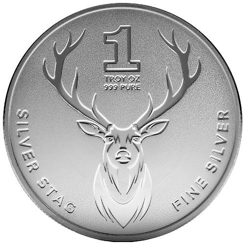 500 x 1oz MyGold Silver Stag Coin 'Monster Box' (2020)
