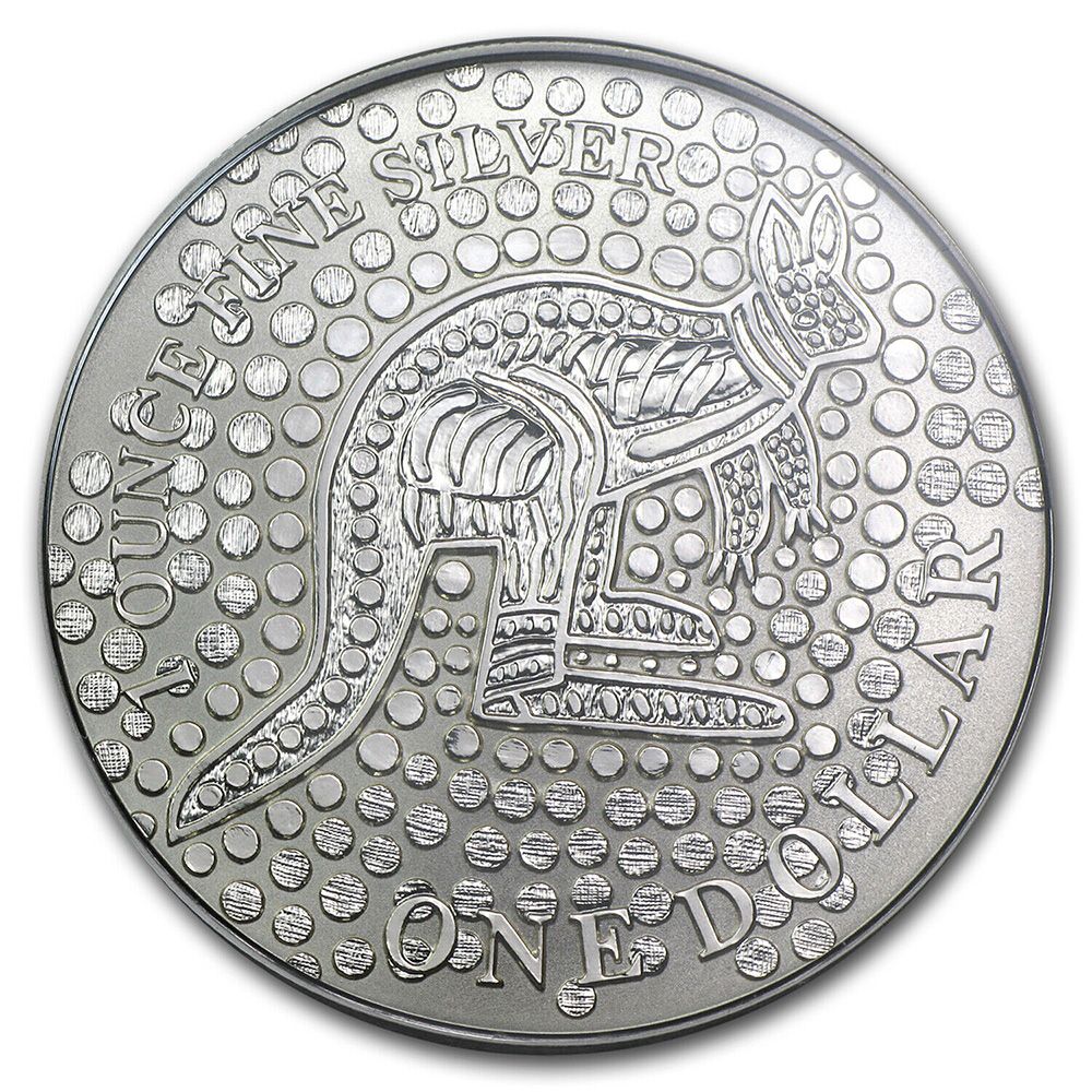 2001 1oz Silver Australian Kangaroo Coin in Card-1-2